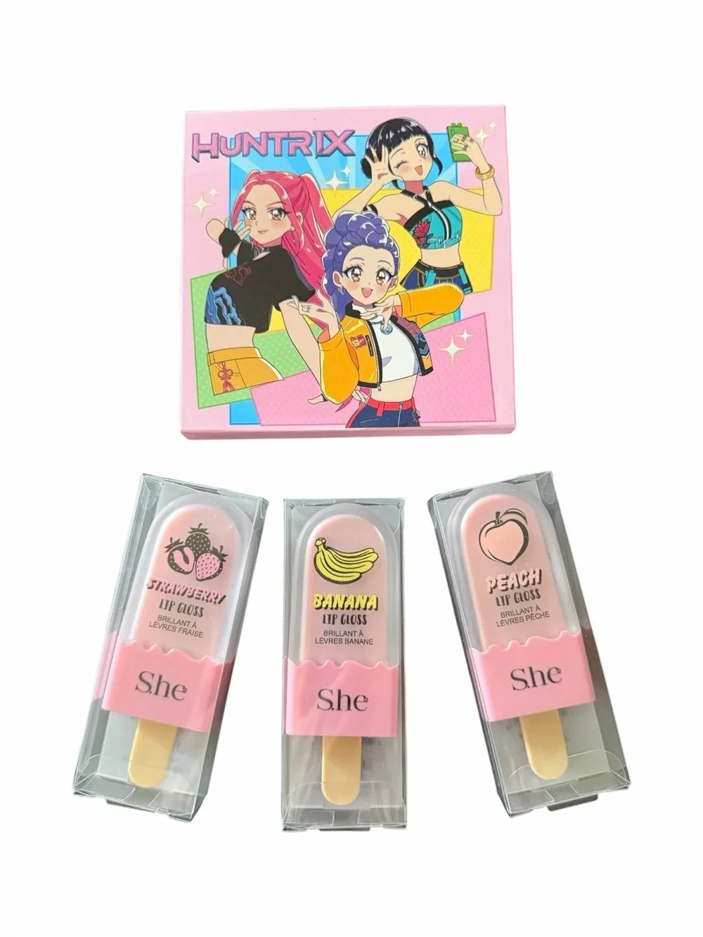 NWT-KPOP HUNTRIX DEMON HUNTERS EYE SGADOW& S.HE LIP GLOSS